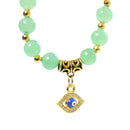 Attract Abundance Evil Eye Charm Bracelet - Green Aventurine