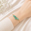 Green Aventurine Stone Chip Adjustable Bracelet