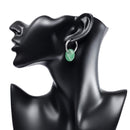 Green Aventurine Power Ring Hoop Earrings for Prosperity