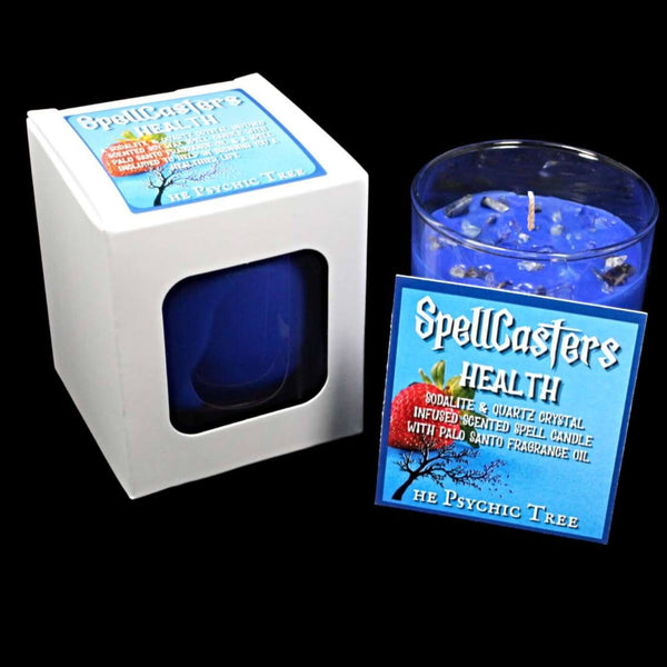SpellCasters Health - Crystal Infused Scented Spell Candle