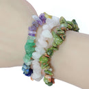 Heart Chakra Crystal Chip Bracelet Trio Set