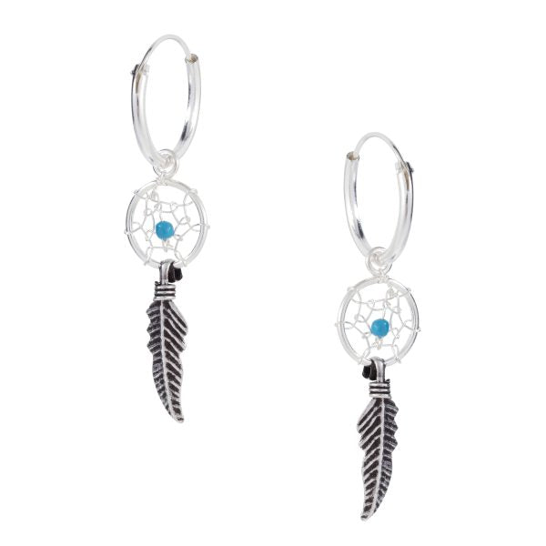 Dream catcher hoop earrings Clearance