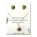 Natural Healing Crystal Earrings & Necklace - Labradorite