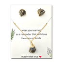 Natural Healing Crystal Earrings & Necklace - Labradorite