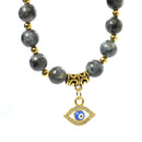 Protection & Transformation Evil Eye Charm Bracelet - Labradorite