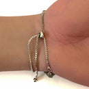 Labradorite Stone Chip Adjustable Bracelet