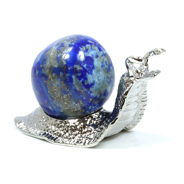 Lapis Lazuli Silver Snail