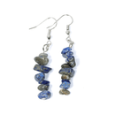 Lapis Lazuli Crystal Chip Drop Earrings