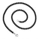 Lava Stone - 4mm Beaded Necklace