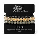 Luck - Affirmation Crystal Bracelet Trio