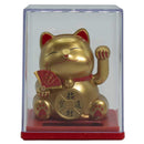Mini Solar Powered Money Cat in a Box - Gold