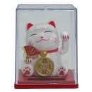 Mini Solar Powered Money Cat in a Box - White
