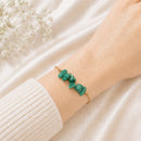 Malachite Stone Chip Adjustable Bracelet