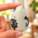Zebra Jasper Crystal Egg for Balance, Motivation & Inner Strength