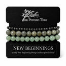 New Beginnings  - Affirmation Crystal Bracelet Trio
