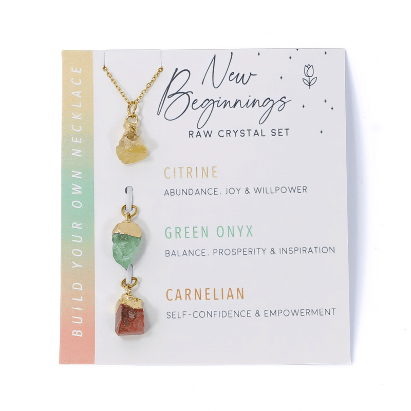 Interchangeable Healing Crystal Necklace - New Beginnings