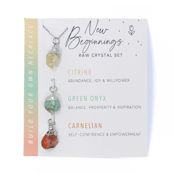 Interchangeable Healing Crystal Necklace New Beginnings