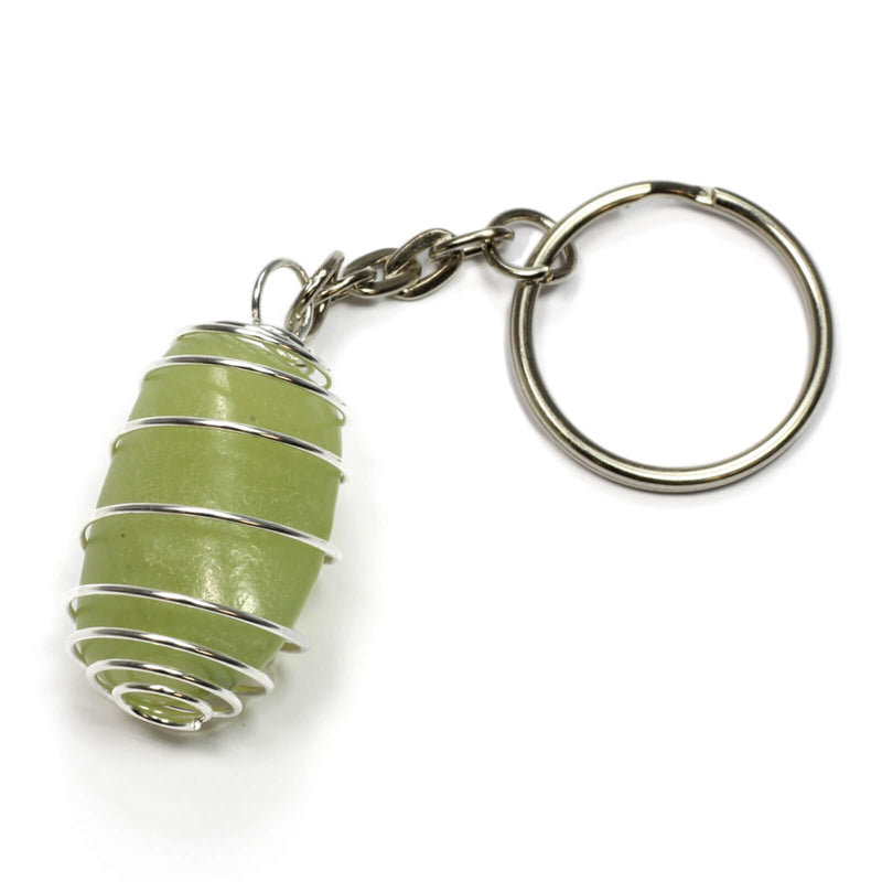 New Jade Spiral Cage Keyring