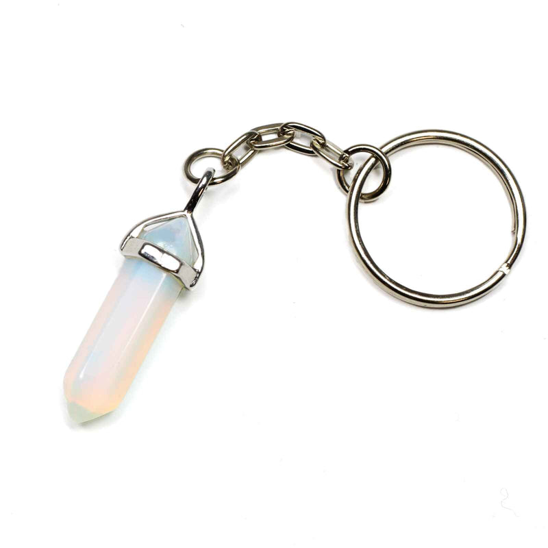 Opalite Crystal Point Keyring