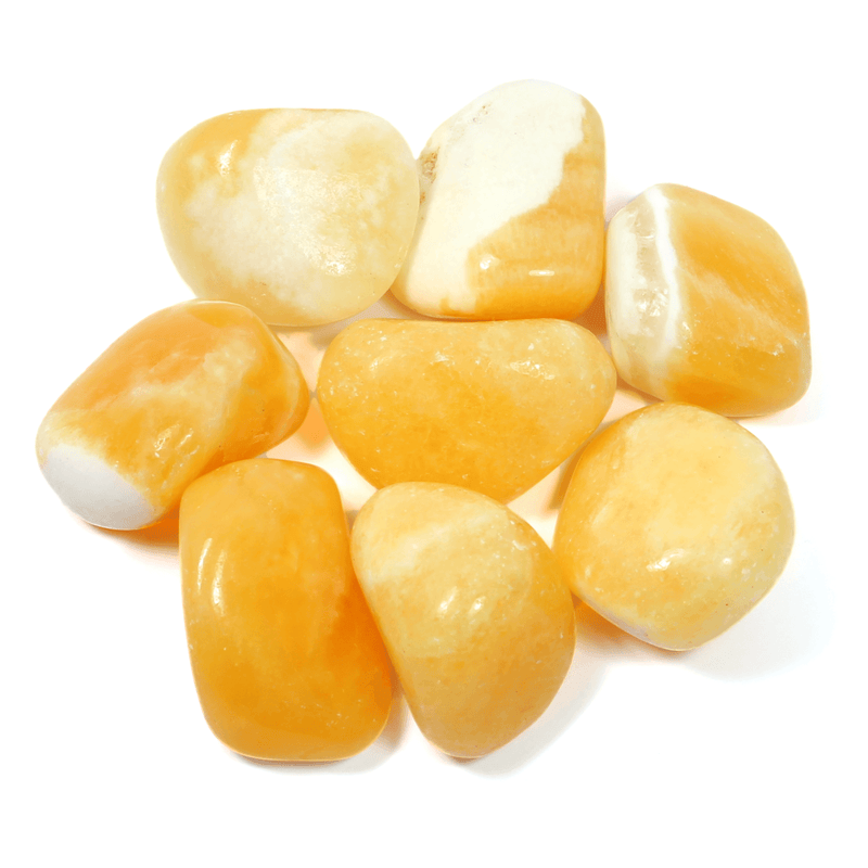 Orange Calcite Polished Tumblestone Healing Crystals
