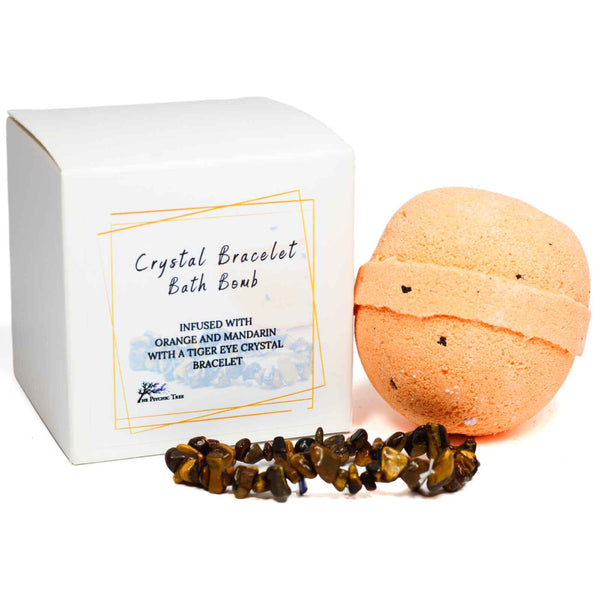 Tiger Eye Crystal Bracelet Bath Bomb