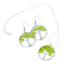Peridot Tree Of Life Jewellery Set (Necklace & Earrings)