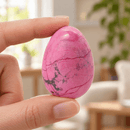 Pink Howlite Crystal Egg for Self-Love, Compassion & Inner Peace