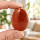 Red Jasper Crystal Egg for Grounding, Courage & Inner Strength