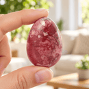 Red Howlite Crystal Egg for Confidence, Vitality & Inner Strength