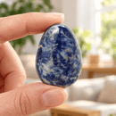 Sodalite Crystal Egg for Intuition, Clarity & Self-Expression