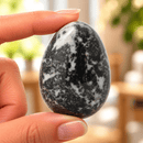 Zebra Jasper Crystal Egg for Balance, Motivation & Inner Strength