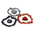 Protection & Grounding Crystal Chip Bracelet Trio Set