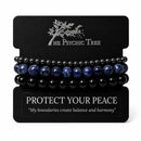 Protect Your Peace - Affirmation Crystal Bracelet Trio