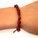 Red Jasper Stone Chip Adjustable Bracelet