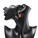 Red Jasper Power Ring Hoop Earrings for Inner Strength
