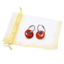 Red Jasper Power Ring Hoop Earrings for Inner Strength