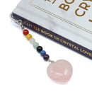 Sacred Heart Pendant & Feather Bookmark – Rose Quartz & Chakra Energy