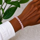 Rose Quartz Beaded Bracelet 8mm