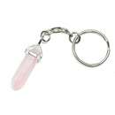 Rose Quartz Crystal Point Keyring