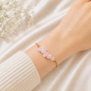 Rose Quartz Stone Chip Adjustable Bracelet