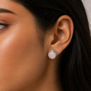 Rose Quartz Stud Earrings