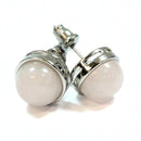 Rose Quartz Stud Earrings
