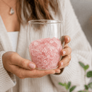 Love & Harmony Rose Quartz Crystal-Infused Drinking Glass – 350ml