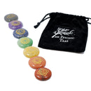 7 Chakra Stone Set – Polished Crystal Flat Stones for Energy Alignment & Healing