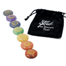7 Chakra Stone Set – Polished Crystal Flat Stones for Energy Alignment & Healing