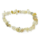 Rutilated Quartz Stone Chip Bracelet