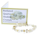 Rutilated Quartz Stone Chip Bracelet