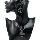 Smokey Quartz Tree Of Life Jewellery Set (Necklace & Earrings)