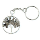 Smokey Quartz Tree Of Life Keyring
