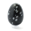 Snowflake Obsidian Crystal Egg for Balance, Protection & Inner Peace